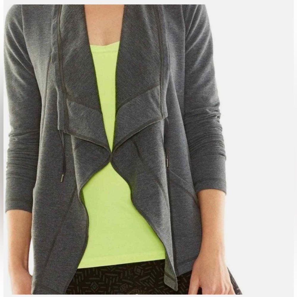 Lucy Studio Flow Wrap Drape Jacket - Grey